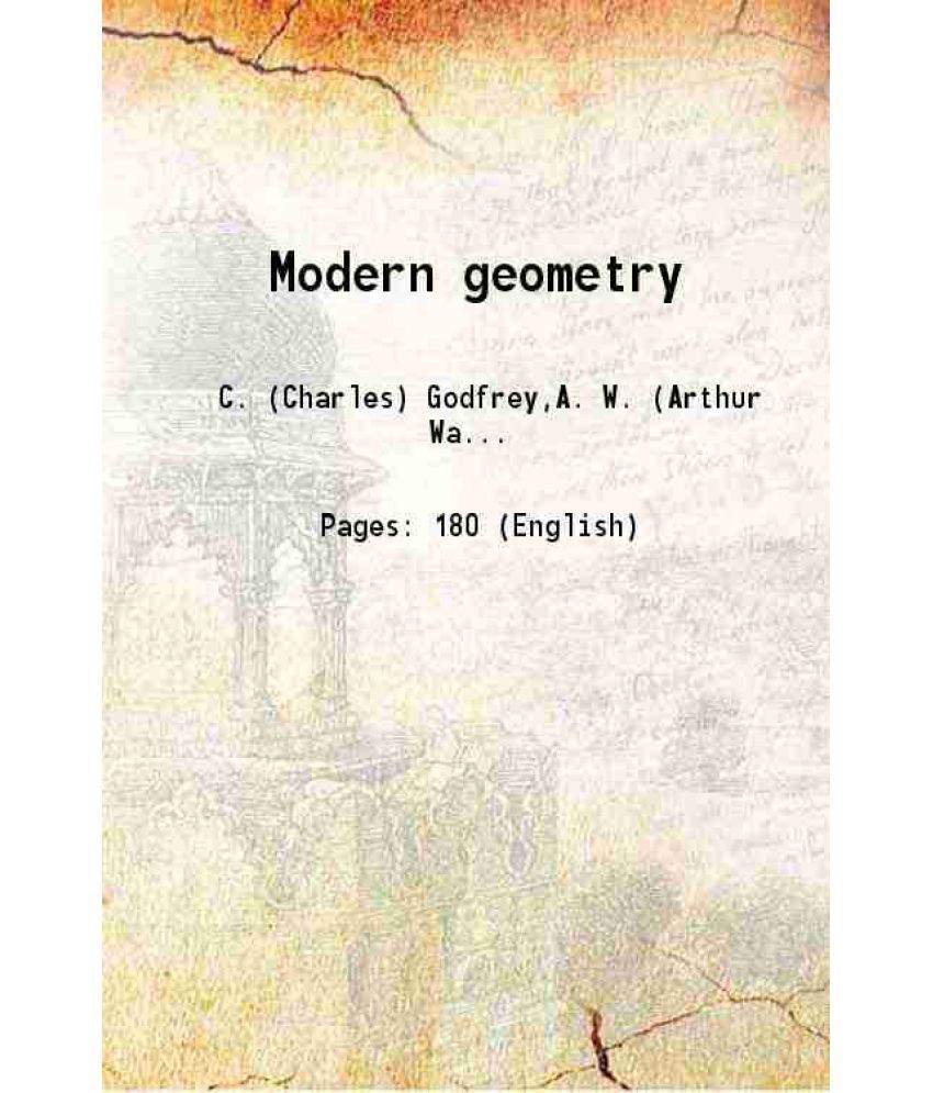     			Modern geometry 1908 [Hardcover]