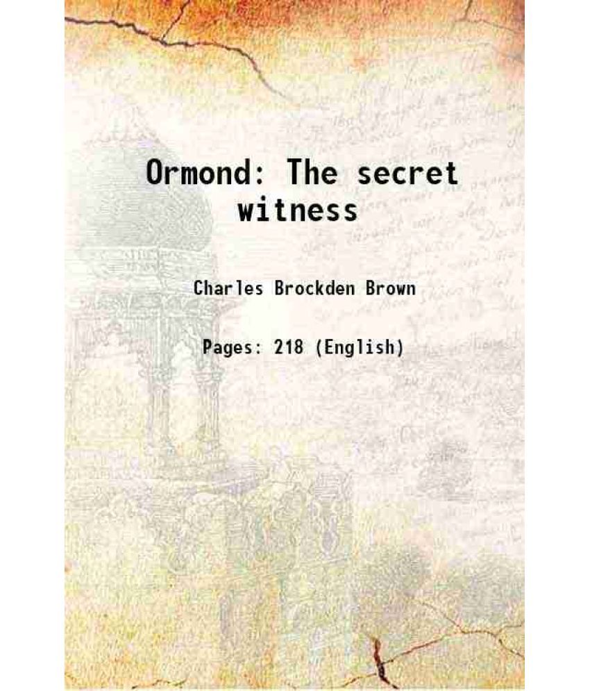     			Ormond The secret witness 1811 [Hardcover]