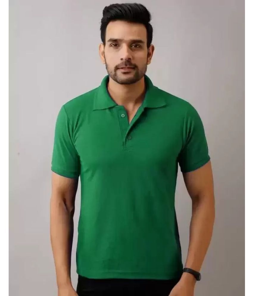     			SKYRISE - Green Cotton Blend Slim Fit Men's Polo T Shirt ( Pack of 1 )