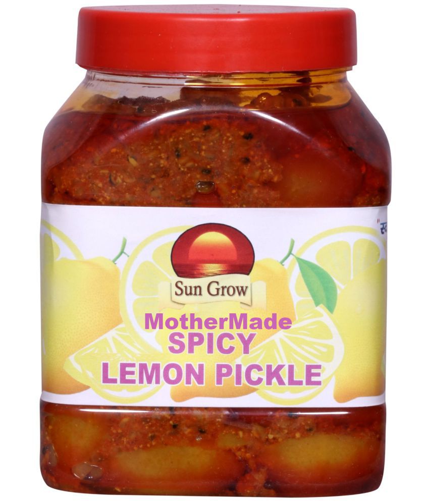     			Sun Grow Homemade MotherMade Organic Spicy Lemon Pickle | Nimbu Ka Achar Pickle 1 kg
