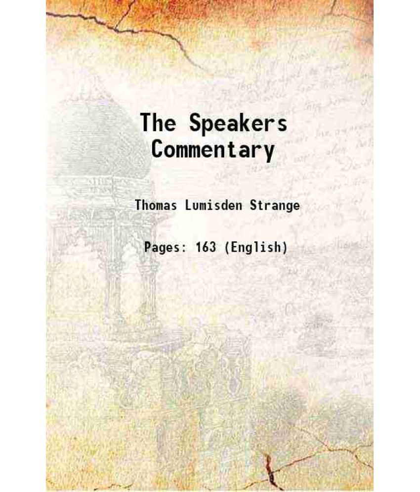     			The Speakers Commentary 1871 [Hardcover]