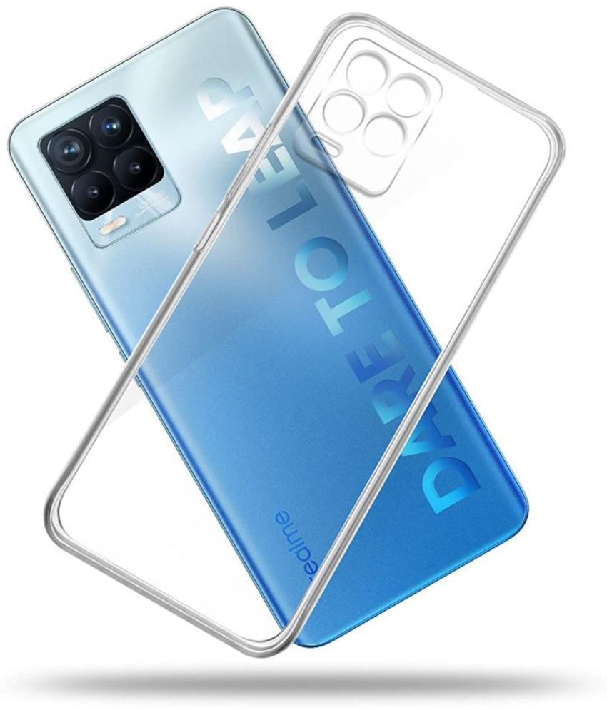     			Case Vault Covers - Transparent Silicon Silicon Soft cases Compatible For Realme 8 ( Pack of 1 )