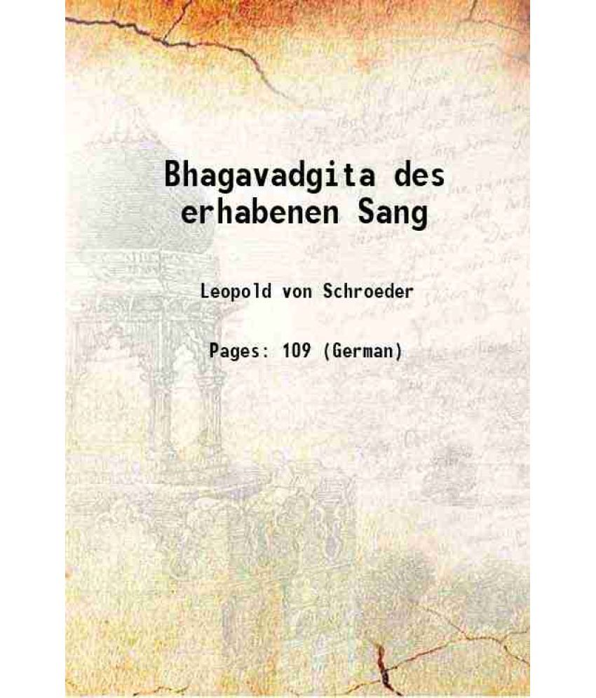     			Bhagavadgita des erhabenen Sang 1922