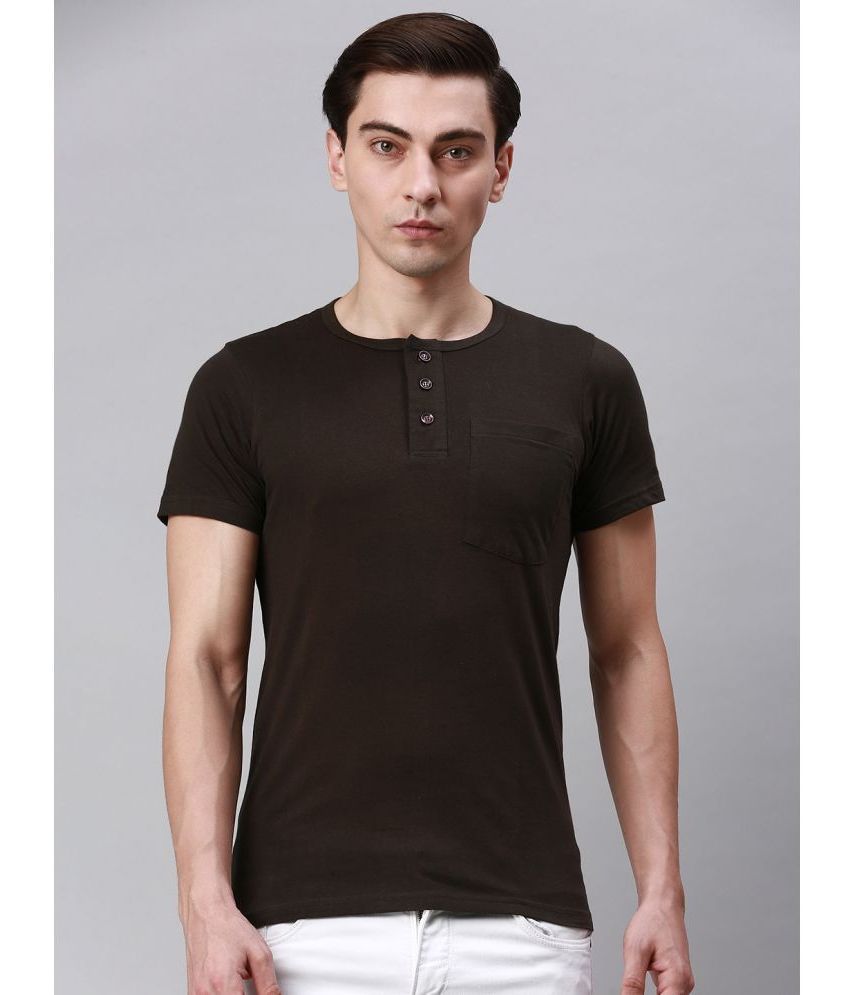     			Lux Cozi - Brown Cotton Regular Fit Men's T-Shirt ( Pack of 1 )