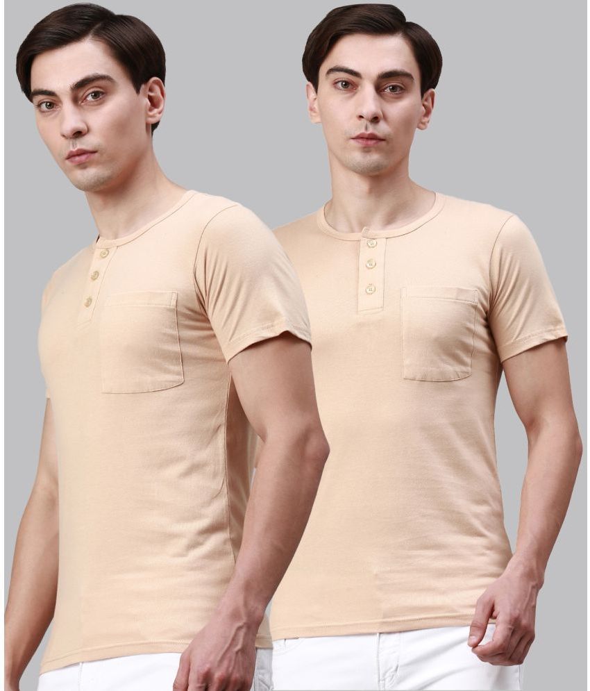     			Lux Cozi - Multicolor Cotton Regular Fit Men's T-Shirt ( Pack of 2 )