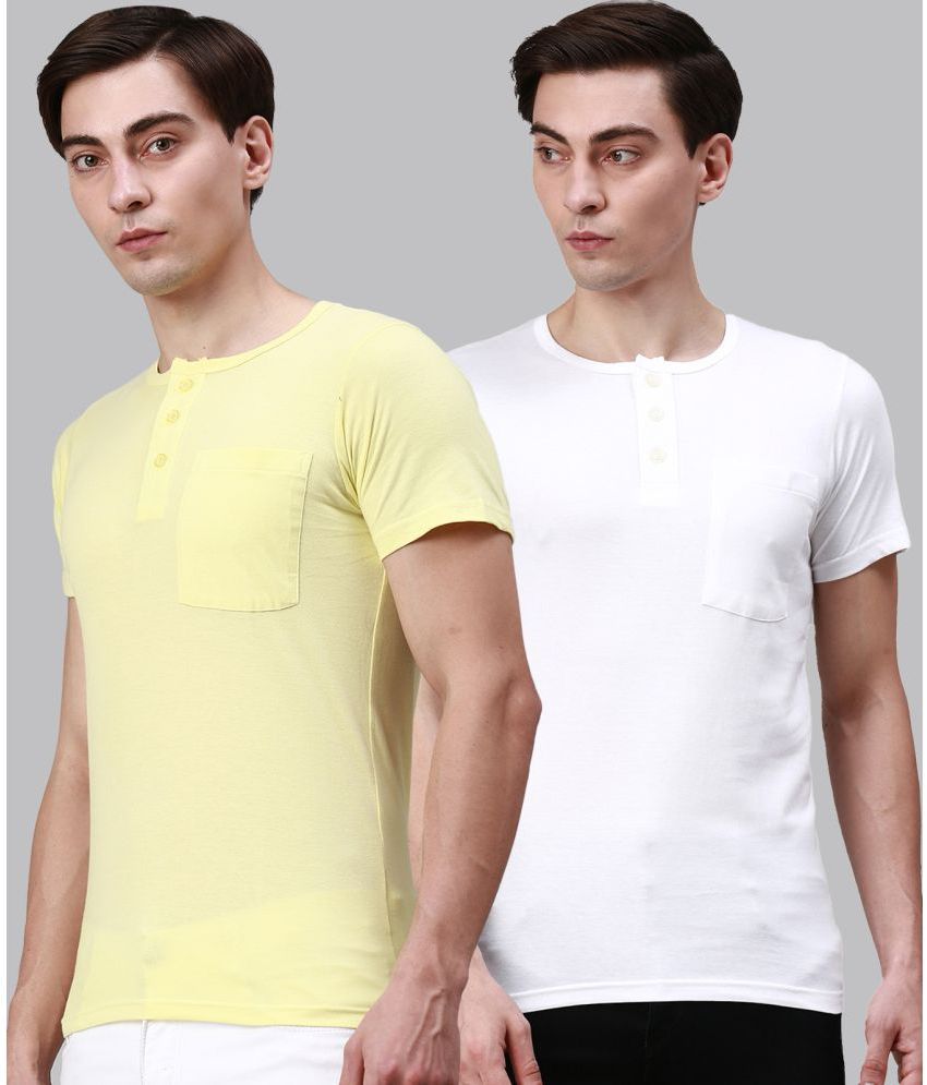     			Lux Cozi - Multicolor Cotton Regular Fit Men's T-Shirt ( Pack of 2 )