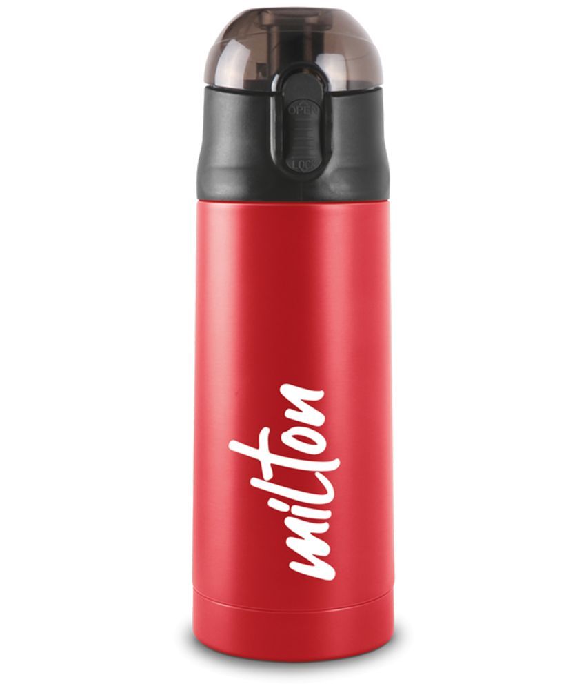     			Milton New Crown 400 Thermosteel Hot or Cold Water Bottle, 350 ml, Red