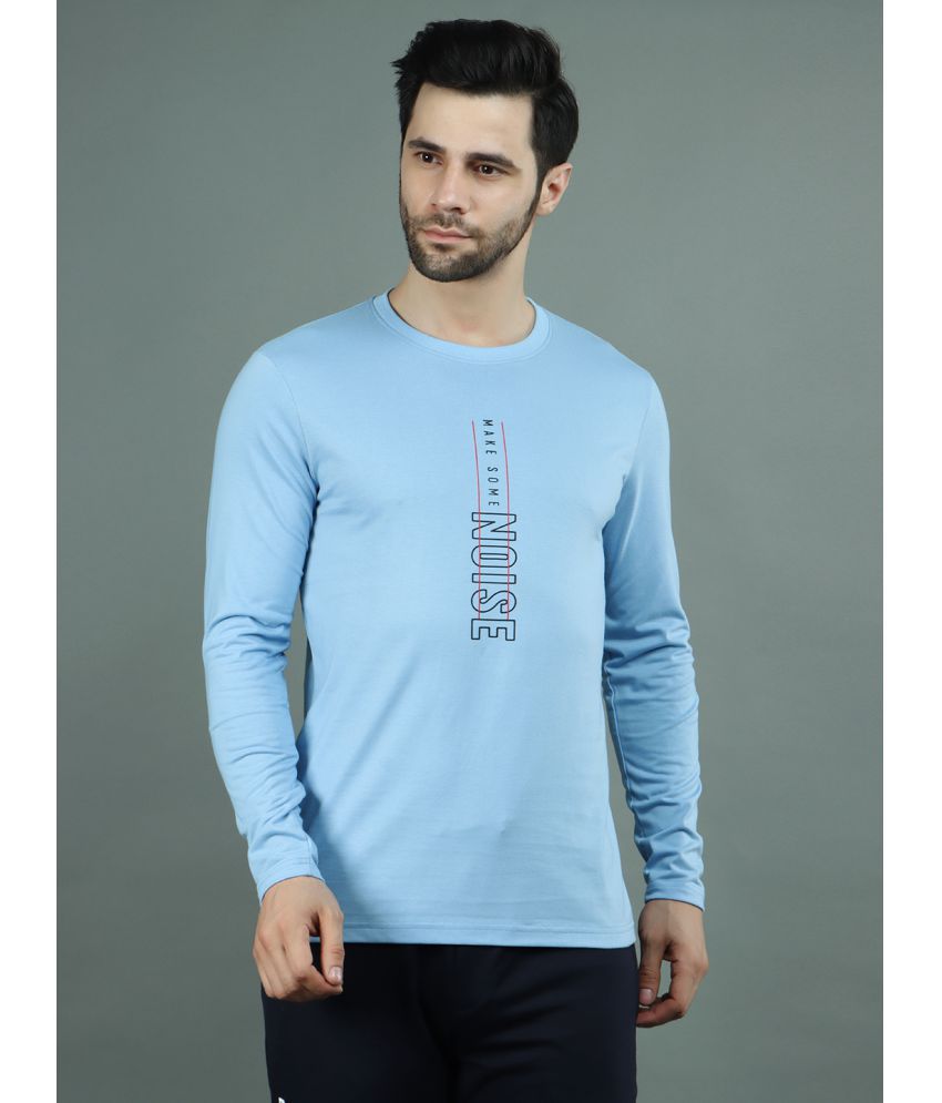     			NEXGEN  CLUB - Sky Blue Cotton Blend Regular Fit Men's T-Shirt ( Pack of 1 )