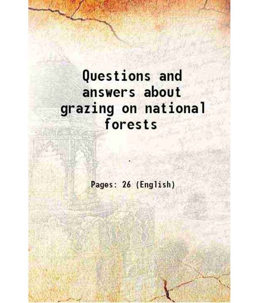     			Questions and answers about grazing on national forests Volume no.80 1949