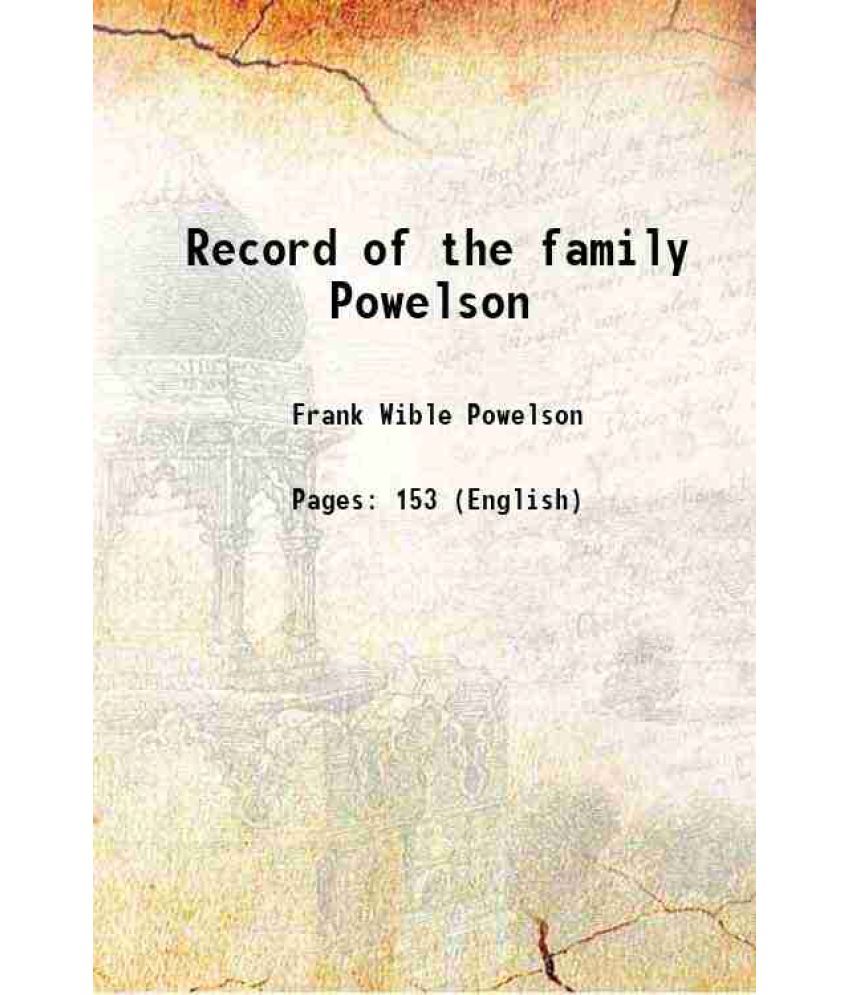     			Record of the family Powelson 1920