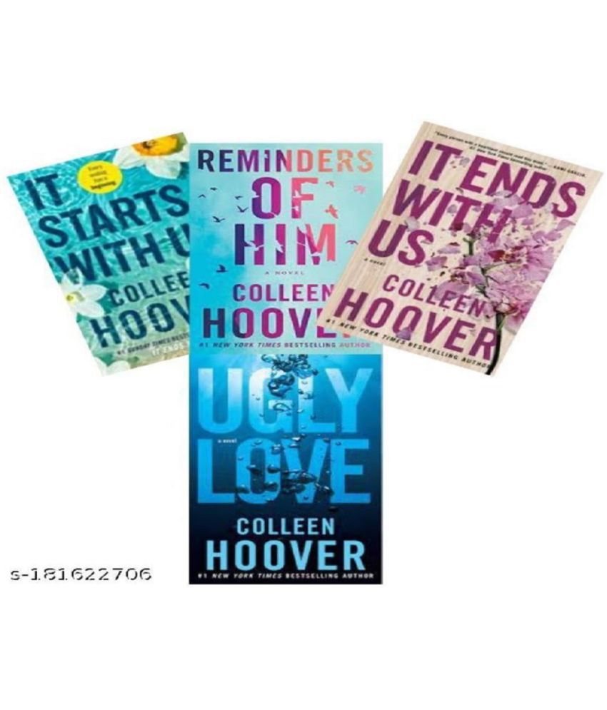     			( Combo of 4 books ) It Starts with Us: A Novel + Reminders of Him+ It Ends with Us + Ugly Love ( paperback )