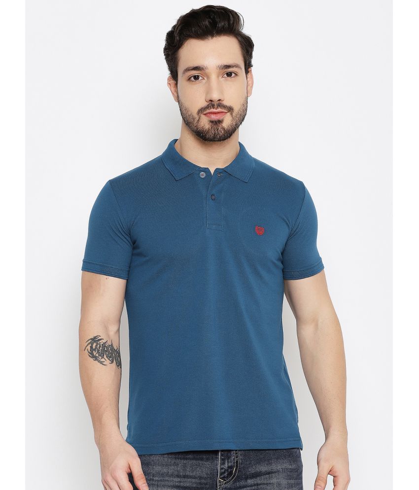     			Duke - Blue Cotton Blend Slim Fit Men's Polo T Shirt ( Pack of 1 )