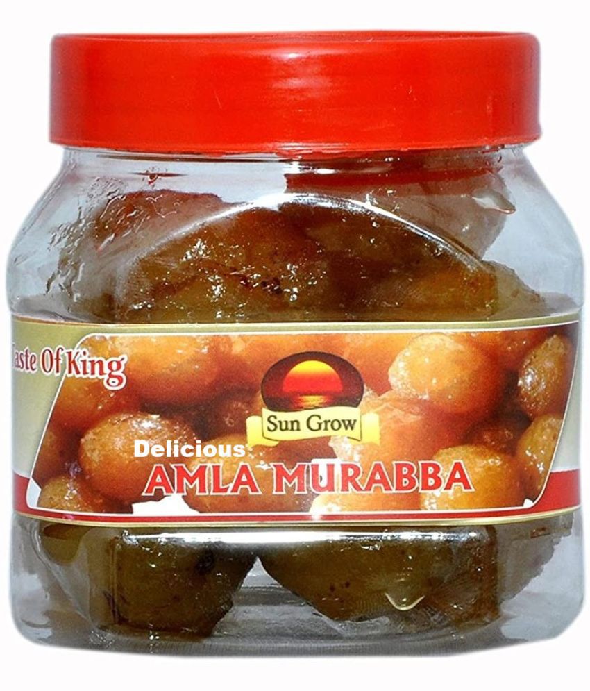     			Sun Grow Homemade Organic Delicious Amla Murabba Ingredient:, Fenugreek, Clove, Elam, Crystals, Honey Pickle 500 g