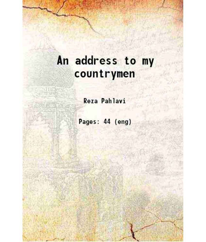     			An address to my countrymen 1919 [Hardcover]