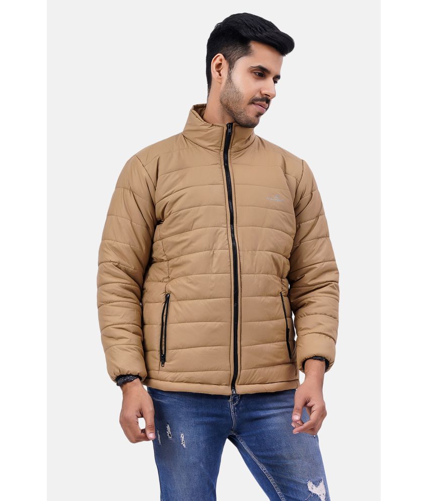     			NUEVOSPORTA - Beige Polyester Regular Fit Men's Puffer Jacket ( Pack of 1 )