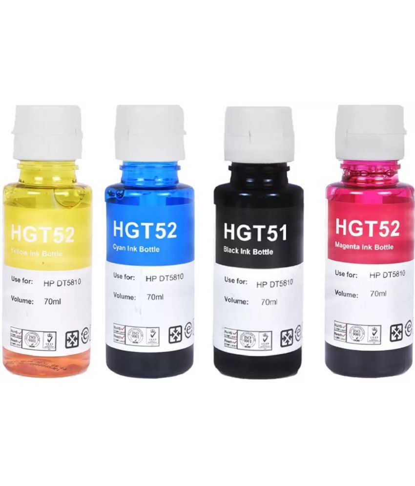     			zokio GT51/52 319 Multicolor Pack of 4 Cartridge for H_P Ink Tank 310 series, H_P Ink Tank Wireless 410 series And More.