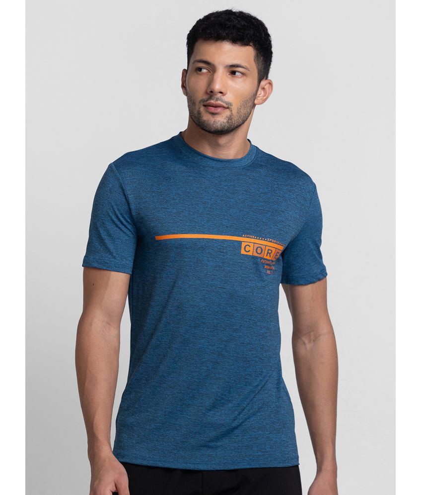     			Globus - Blue Polyester Slim Fit Men's T-Shirt ( Pack of 1 )