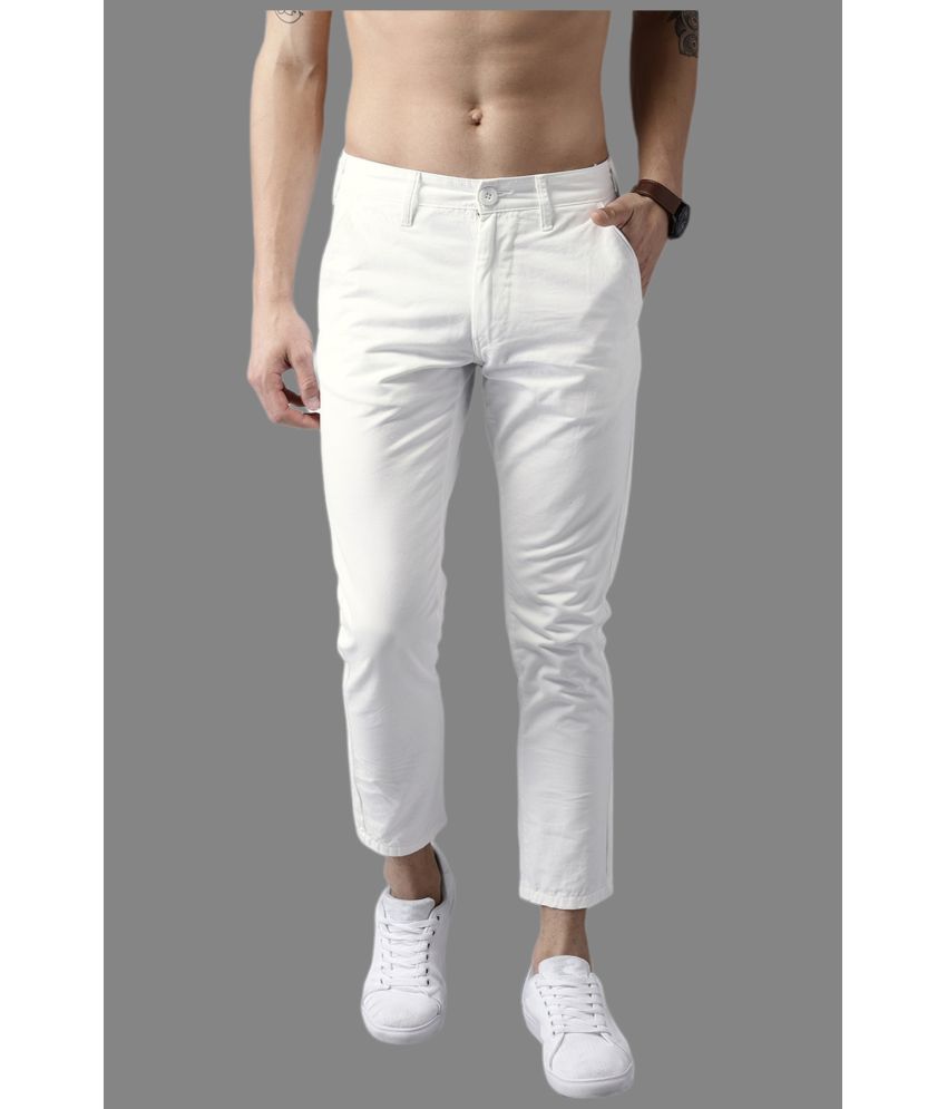     			HALOGEN White Regular Chinos ( Pack of 1 )