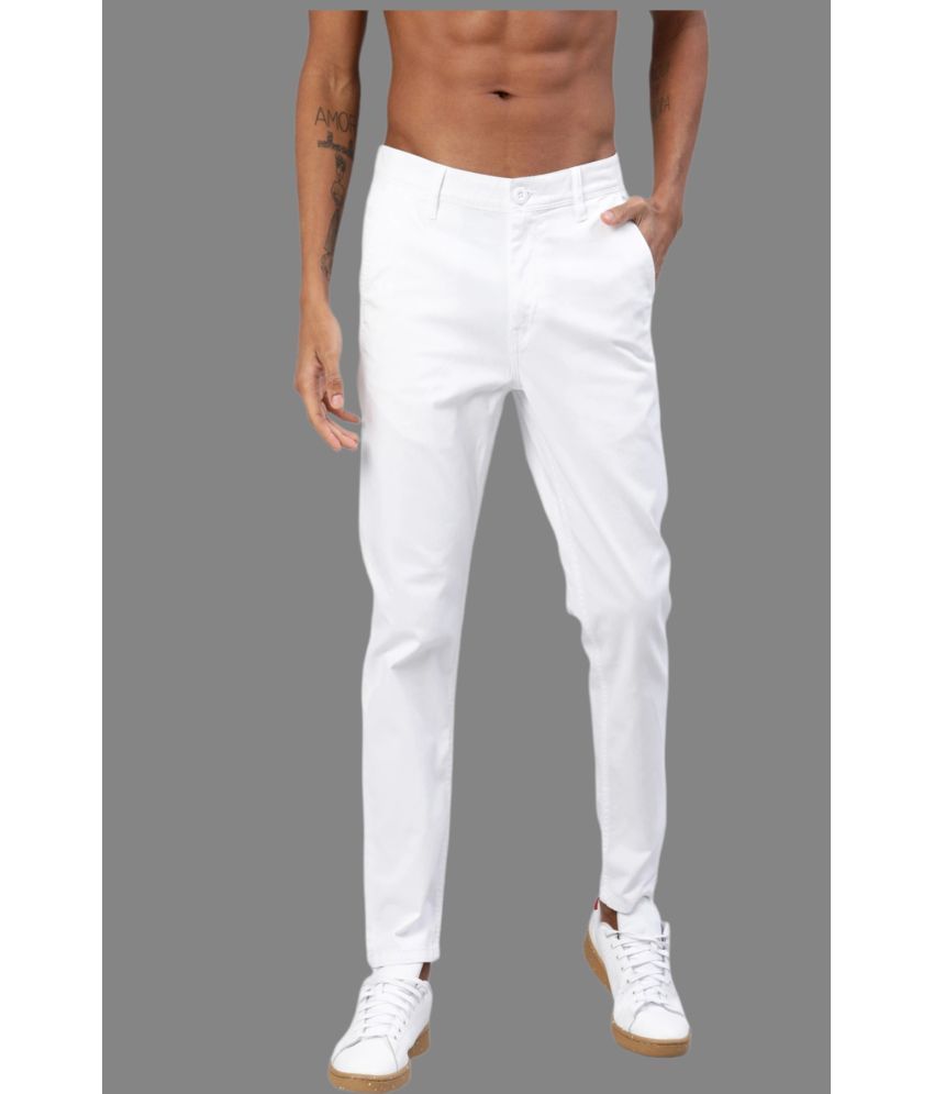     			HALOGEN White Regular Chinos ( Pack of 1 )