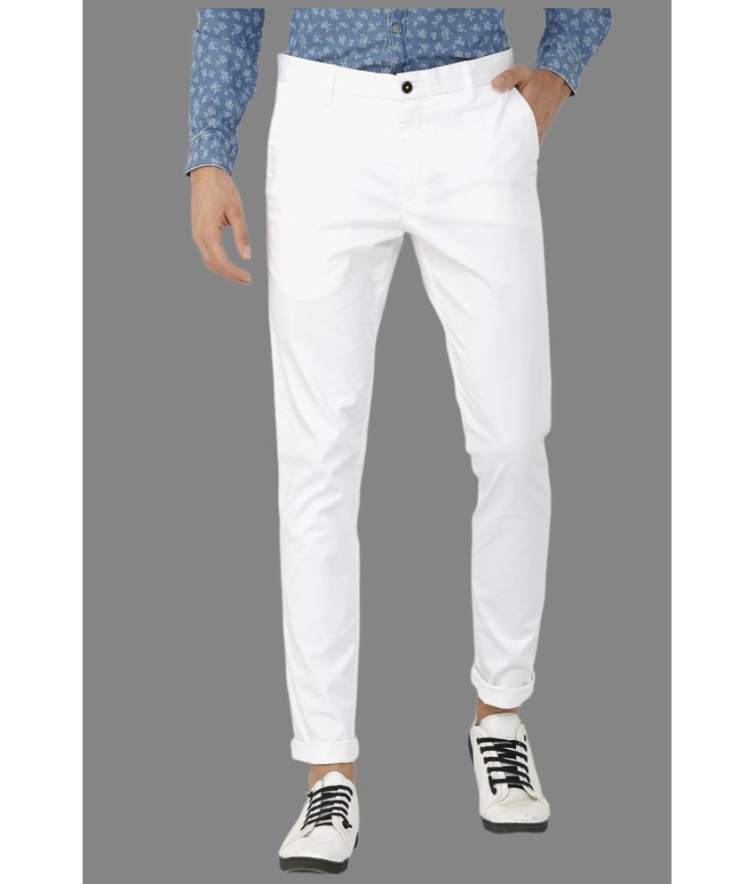     			HALOGEN White Regular Chinos ( Pack of 1 )