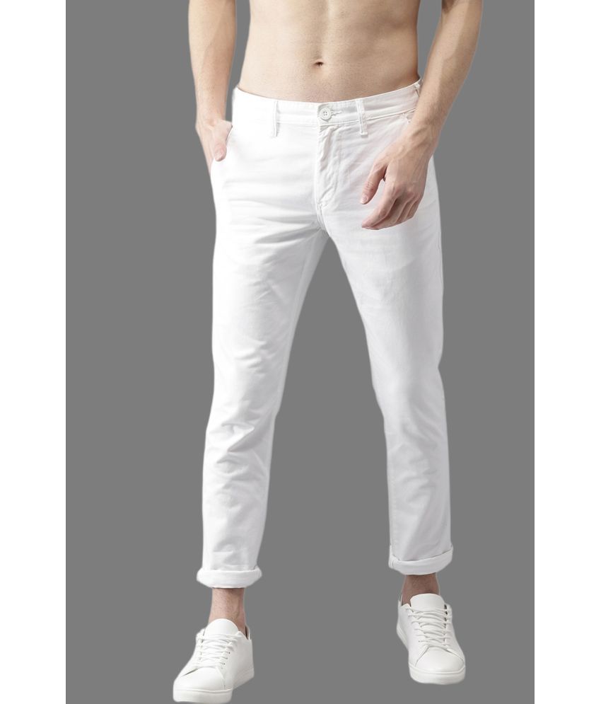     			HALOGEN White Regular Chinos ( Pack of 1 )