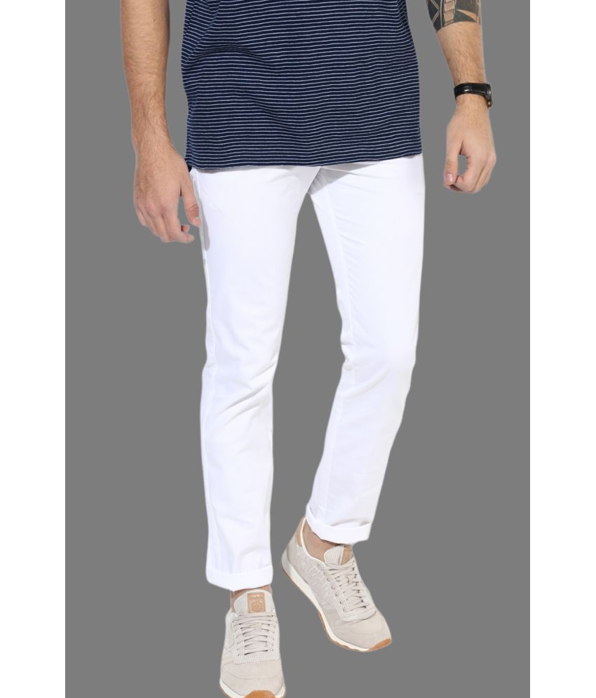     			HALOGEN White Regular Chinos ( Pack of 1 )