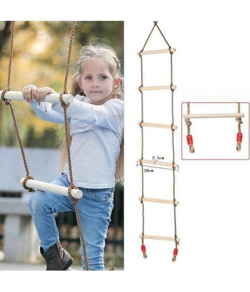 Jumprfit Rope Wooden ladder White wood Climbing Rope