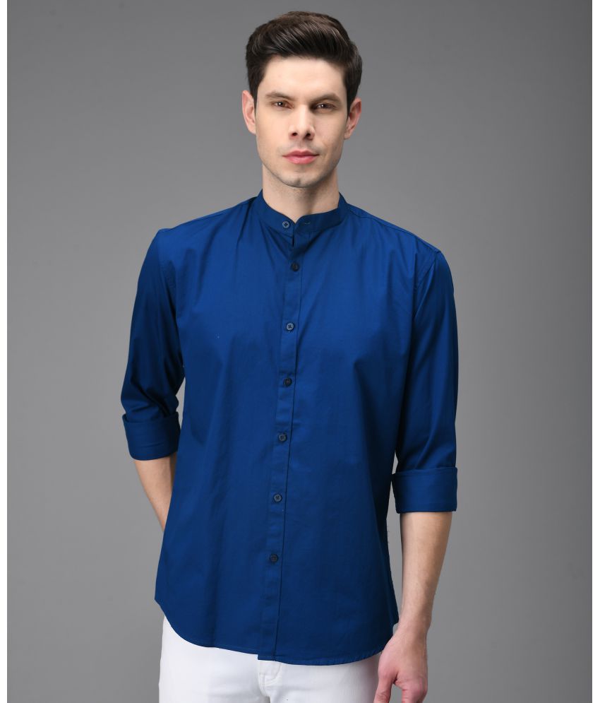     			KIBIT - Indigo 100% Cotton Slim Fit Men's Casual Shirt ( Pack of 1 )