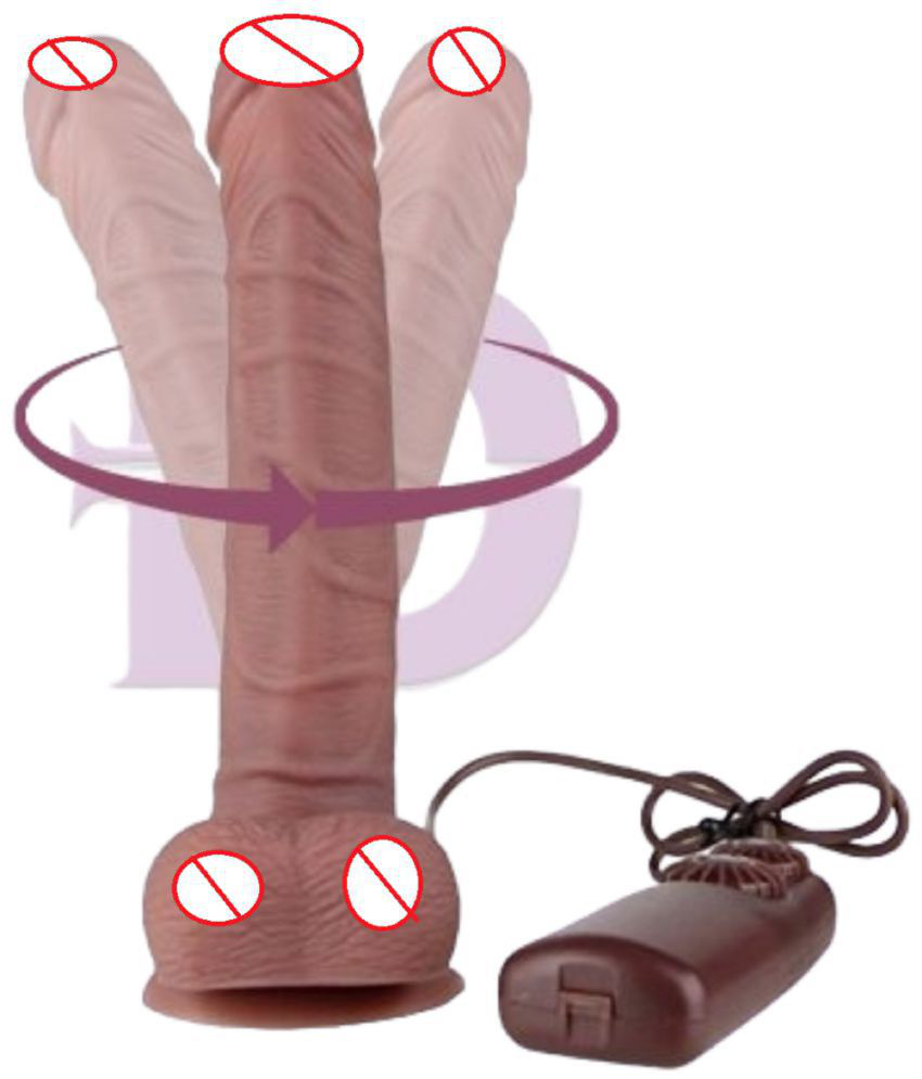 KNIGHTRIDER 10 Inch 360 digree Rotating Vibrating Premium Dildo With Remote and Suction Cup For Women - Premium Sex Toy-
