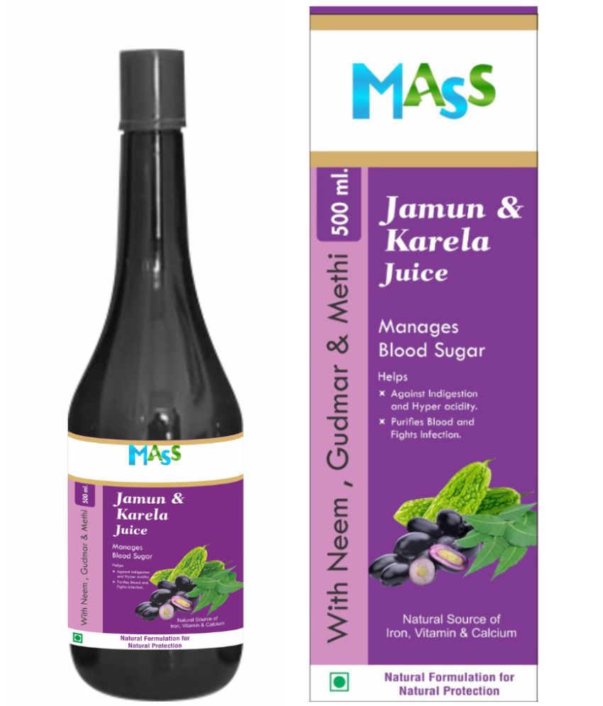 Mass - Jamun Karela Juice 500 ML Plant Protein Powder ( 1 ml Natural )
