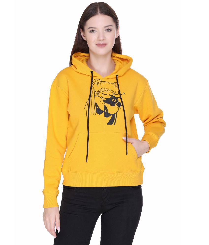 RF RAVES Fleece Mustard Hooded Sweatshirt