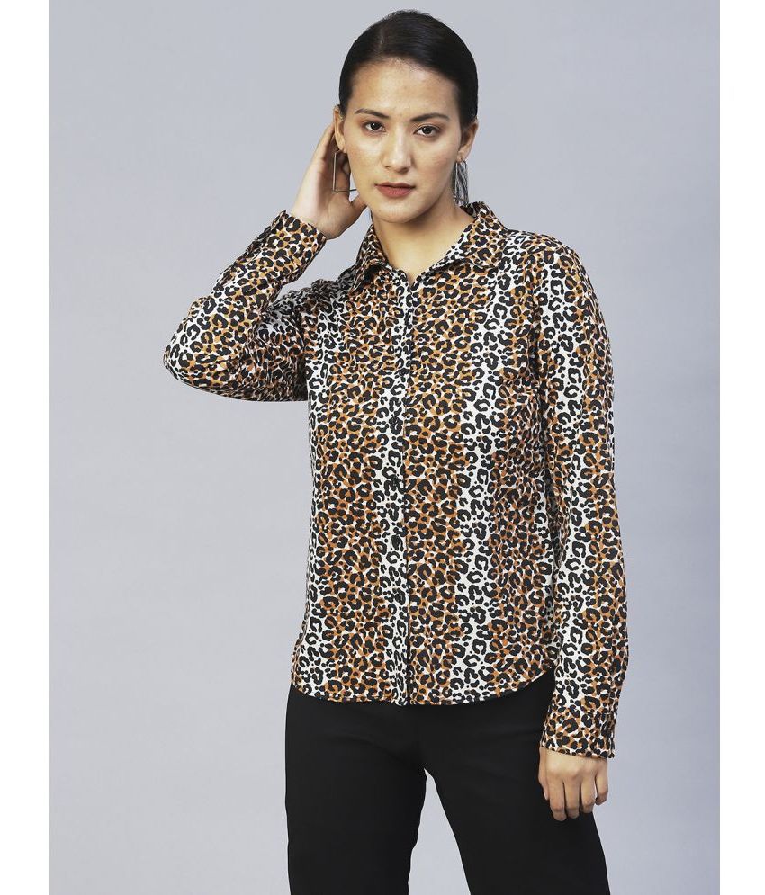 Rigo - Brown Cotton Women's Shirt Style Top ( Pack of 1 )