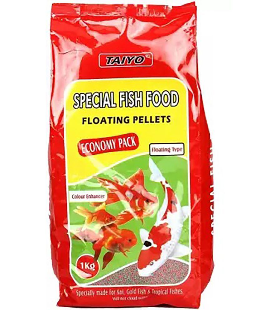     			TAIYO Special Food Floating Pellets Economic Pack  Fish Food 1.2mm Fish 1 kg Dry Adult, Young, Senior Fish Food