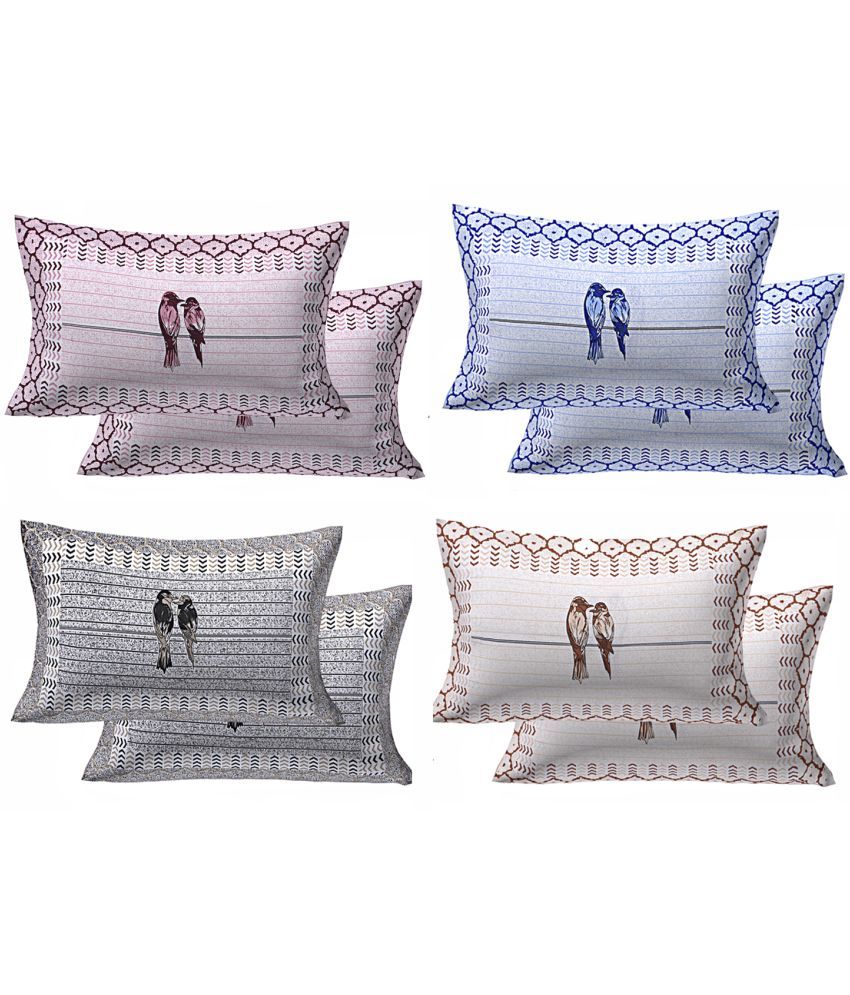     			AJ Home - Regular Multi Cotton Pillow Covers 71*46*1 ( Pack of 8 )