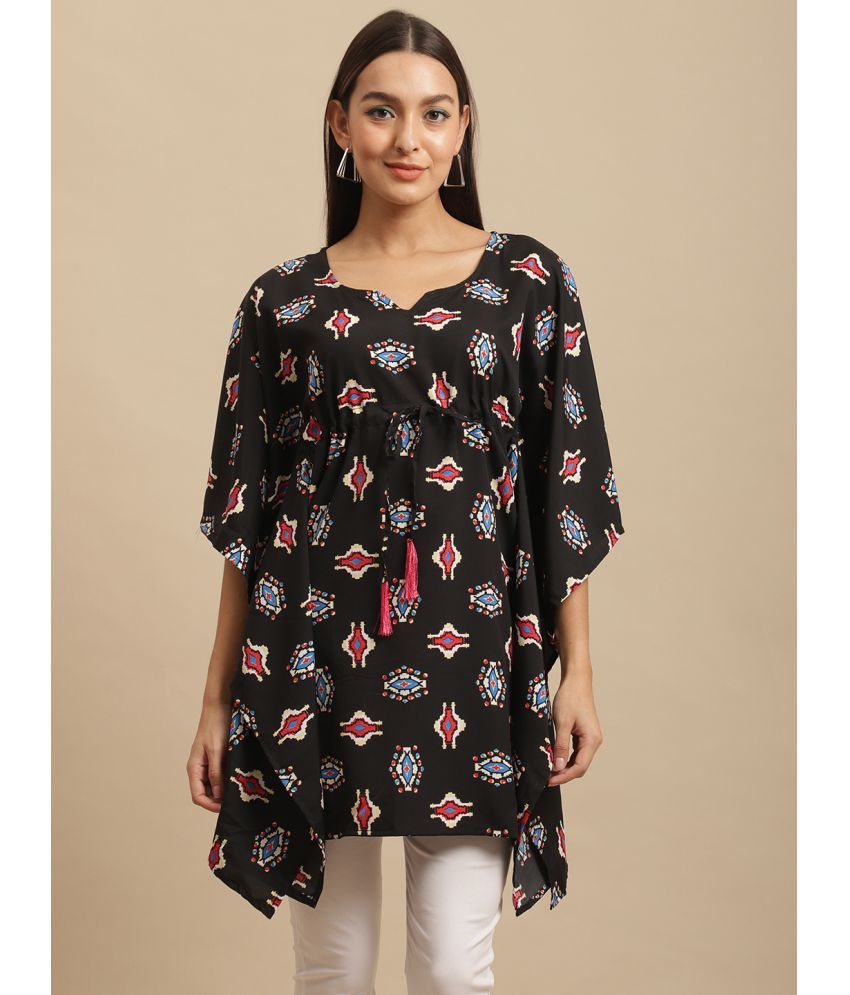     			Fabflee - Black Crepe Women's Kaftan ( Pack of 1 )