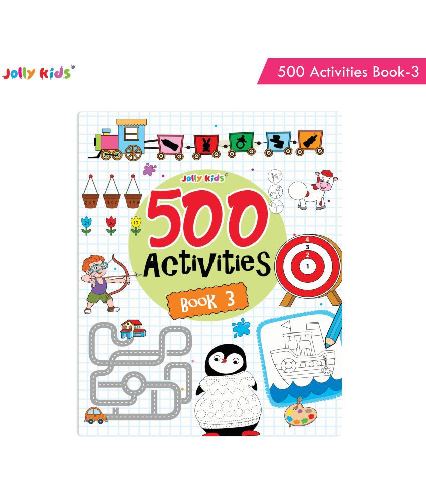     			Jolly Kids Fun and Learn 500 Activities Book 3|Ages 3 - 8 years Thinking Skills Activities Books - Learning Counting, Spelling, Solve Puzzle Activities