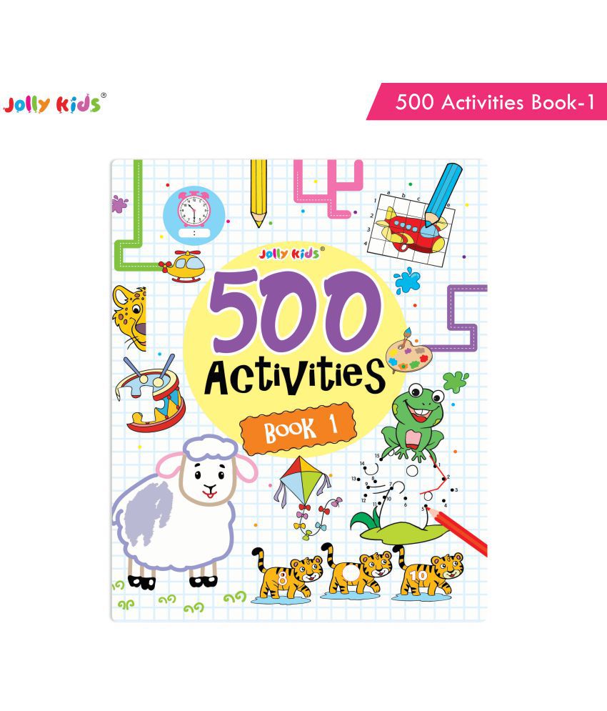     			Jolly Kids Fun and Learn 500 Activities Book 1|Ages 3 - 8 years Thinking Skills Activities Books - Learning Counting, Spelling, Solve Puzzle Activities