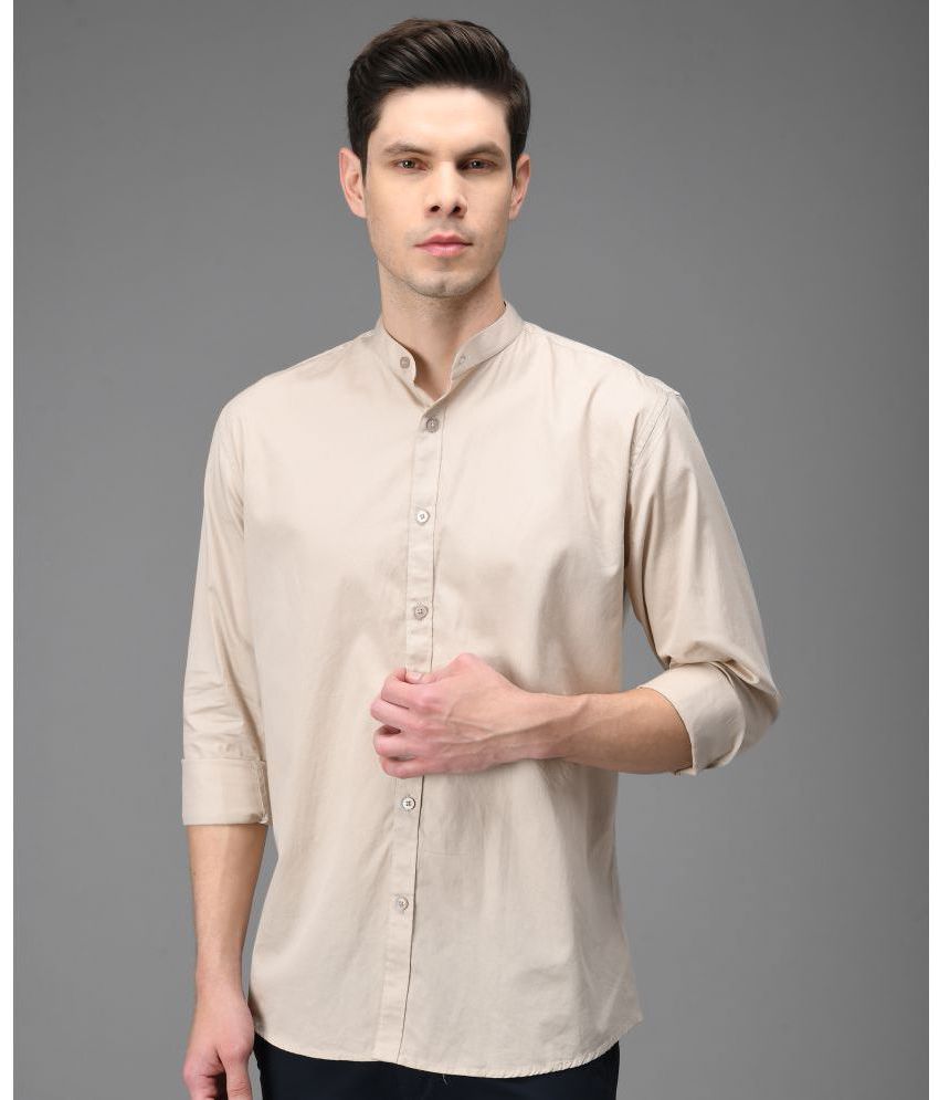     			KIBIT - Beige 100% Cotton Slim Fit Men's Casual Shirt ( Pack of 1 )