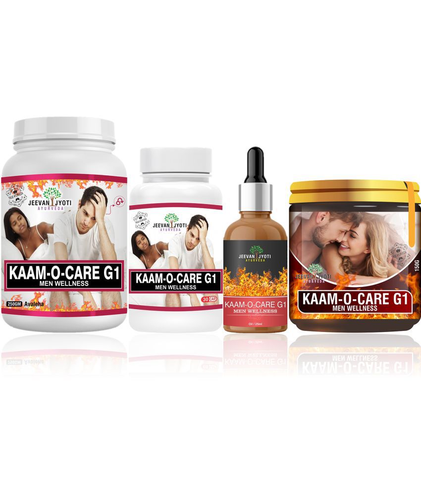     			Kaamocare G1 Super Combo (Pack of 4) Capsules, Powder, Avaleha & Oil