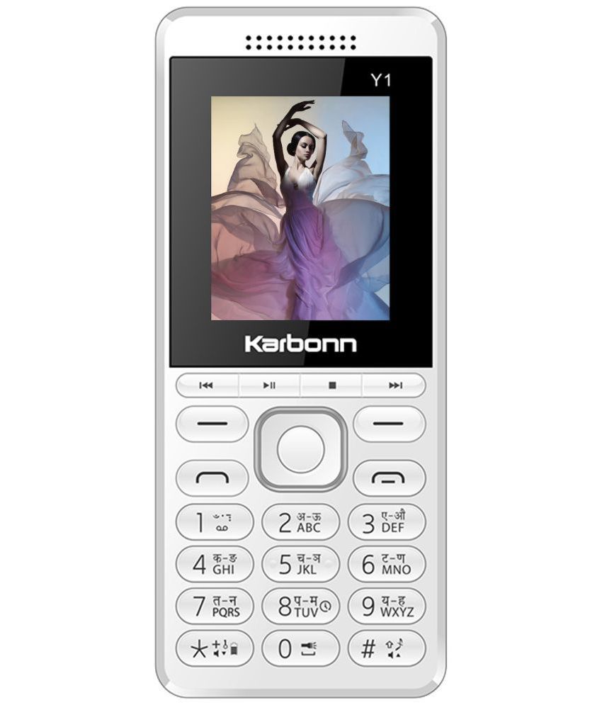     			Karbonn Y1 Dual SIM Feature Phone White Grey