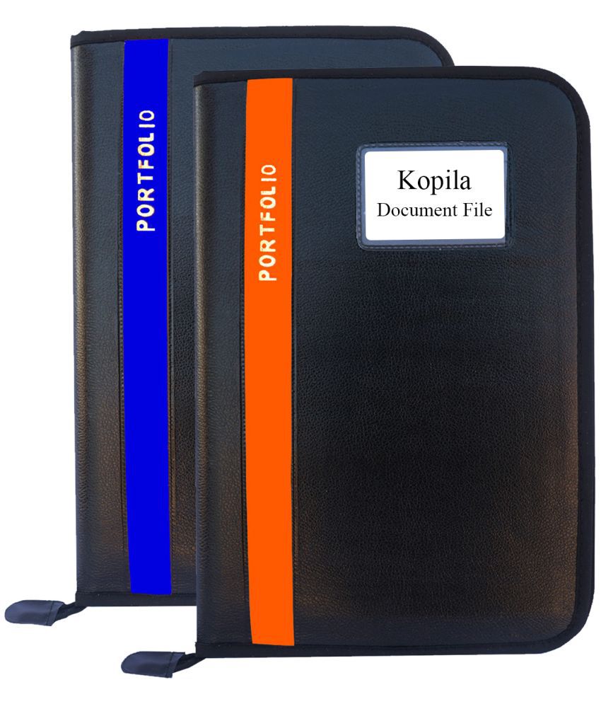     			Kopila - Mixed color Zip Folder ( Pack of 2 )
