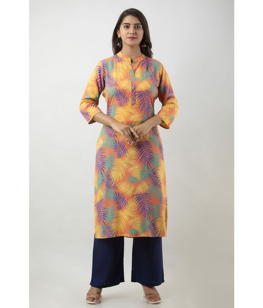     			MAUKA - Multicoloured Straight Rayon Women's Stitched Salwar Suit ( Pack of 1 )