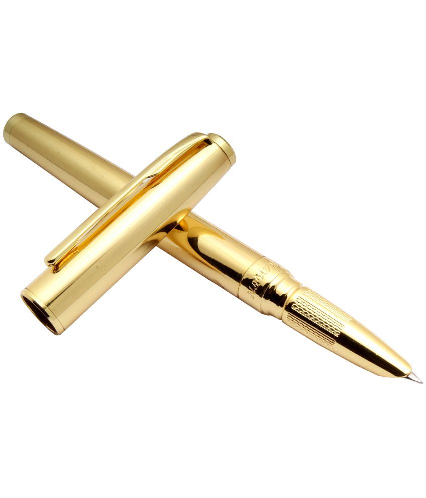     			Srpc Dikawen 8075 Fortune Shine Gold Metal Body Fountain Pen Fine Nib