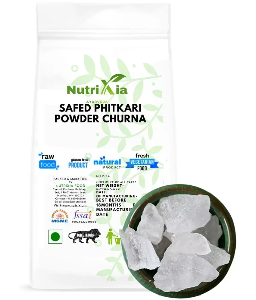 Nutrixia Food hitkari White Powder Churna/ फ़ितकारी सफेद / Fitkari Safed /  Alum 100 gm: Buy Nutrixia Food hitkari White Powder Churna/ फ़ितकारी सफेद /  Fitkari Safed / Alum 100 gm at Best Prices in India - Snapdeal