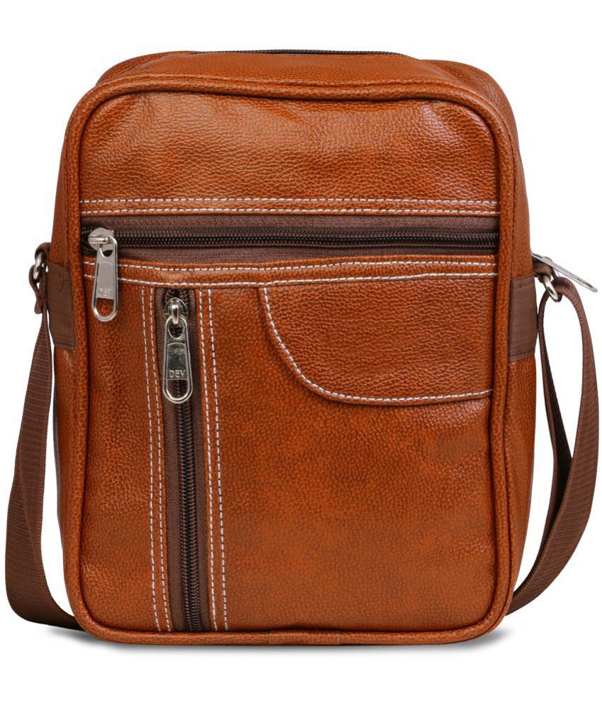     			ALLIED SALES INDIA - Brown Textured Messenger Bag