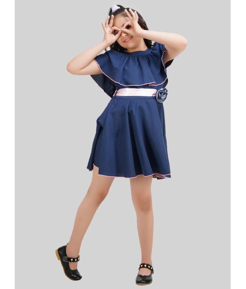     			Being Naughty - Navy Blue Polyester Girls Frock ( Pack of 1 )