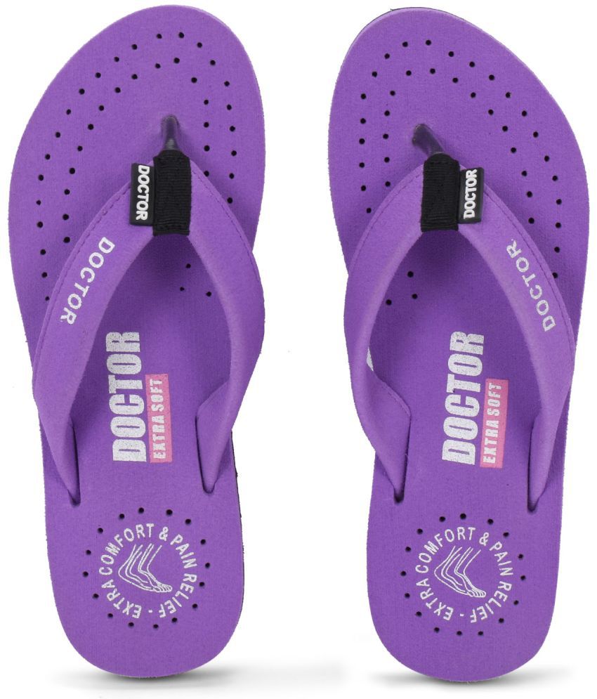     			DOCTOR EXTRA SOFT - Purple Women's Thong Flip Flop