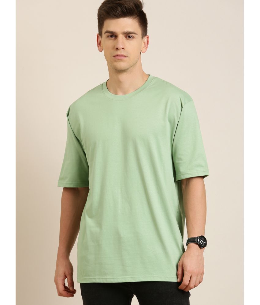     			Difference of Opinion - Green 100% Cotton Oversized Fit Men's T-Shirt ( Pack of 1 )