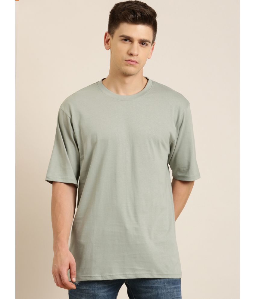     			Difference of Opinion - Grey 100% Cotton Oversized Fit Men's T-Shirt ( Pack of 1 )