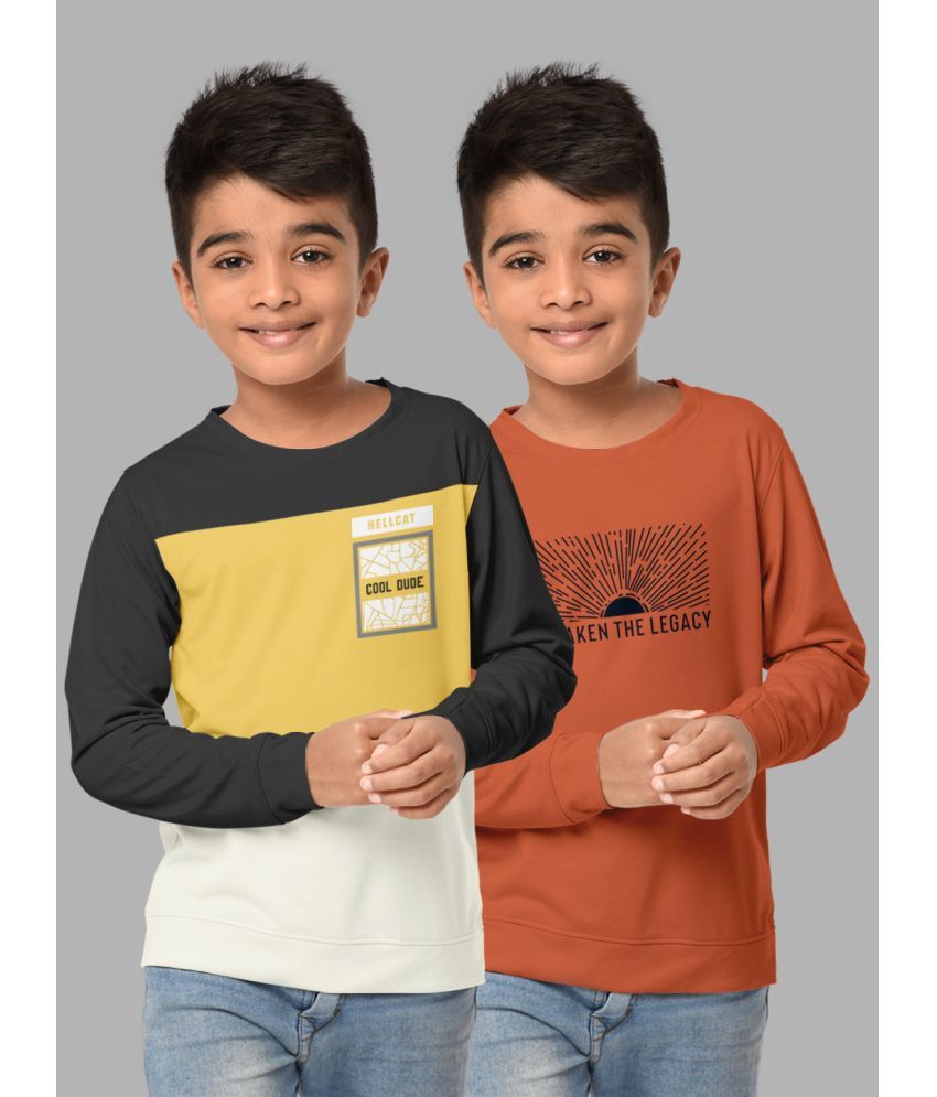     			HELLCAT Pack of 2 Boys Cotton Blend Sweatshirt ( Multicolor4 )